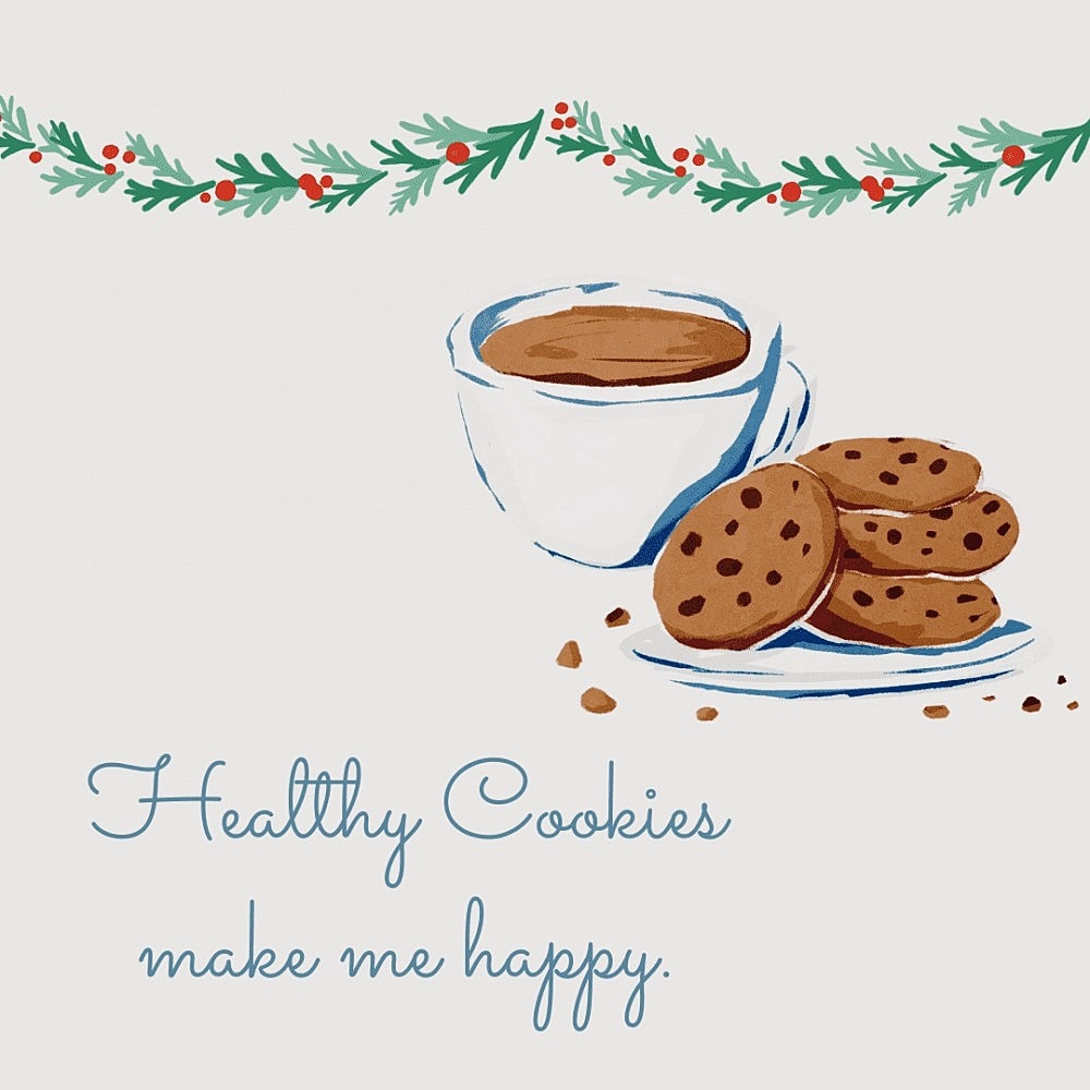 Healthy cookies and coffee in a festive setting.