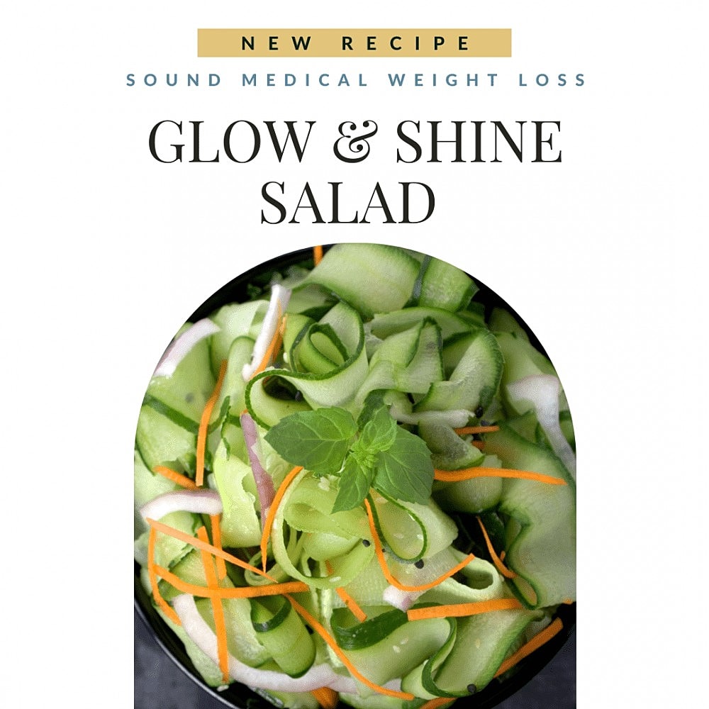 Fresh Glow and Shine Salad with vegetables.