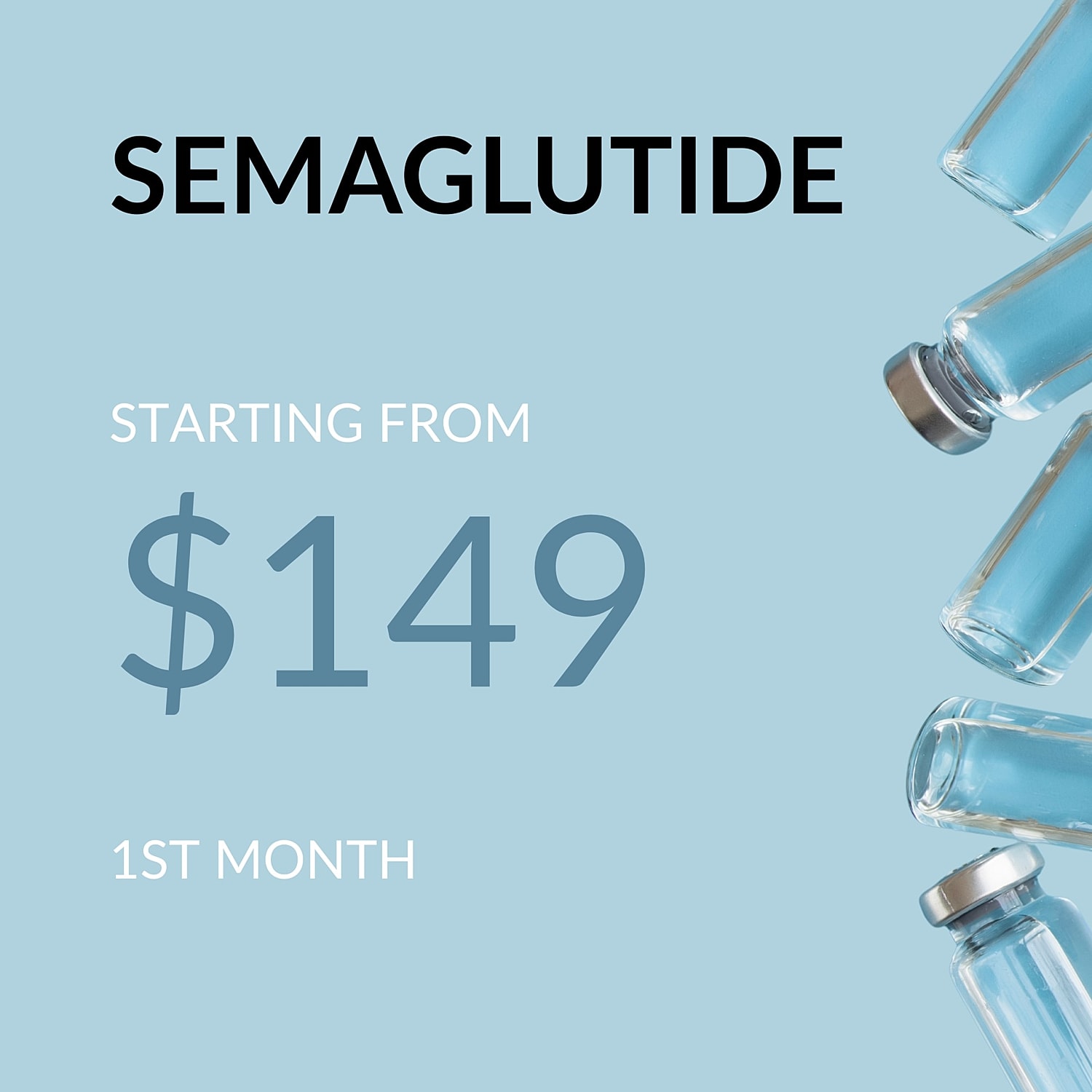 Semaglutide pricing and subscription details graphic