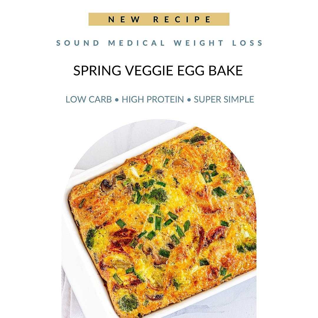 Spring veggie egg bake recipe with low carb focus